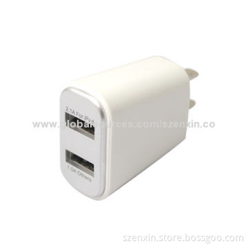 Latest Dual USB Wall Charger with 5V 2.1/1A Output